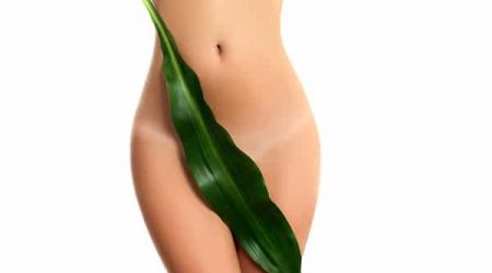 Beauty. Body care. Beautiful nude fit woman body. Depilation concept. Brazilian laser hair removal bikini line